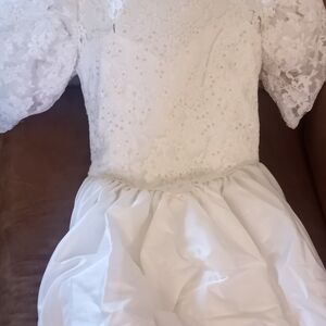 Elegant White Lace Dress